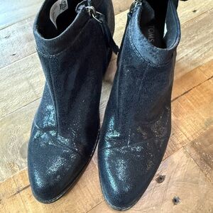 TOMS Shimmering Black Ankle Booties